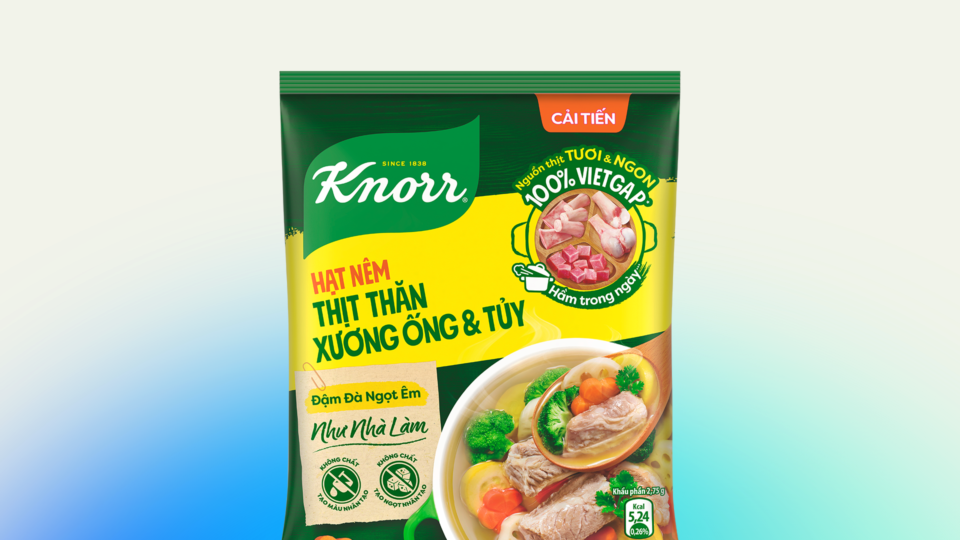 Ảnh chụp bao bì sản phẩm Knorr